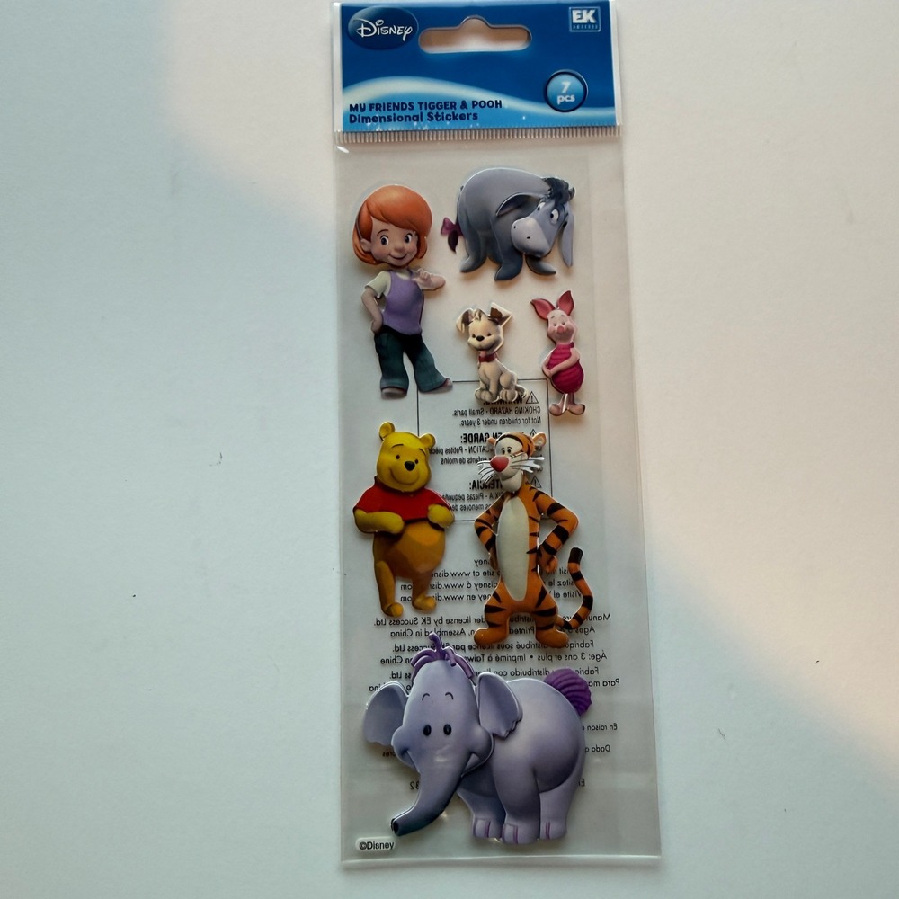 Disney My Friends Tigger & Pooh Dimensional Stickers 7pc EK Success New